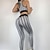 cheap Yoga Sets-Women&#039;s 2pcs Tracksuit Yoga Suit Winter Wirefree Stripes Tights Bra Top Clothing Suit Black+White Nylon Yoga Fitness Gym Workout Tummy Control Butt Lift Quick Dry Sport Activewear High Elasticity