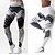 preiswerte Yoga Leggings &amp; Strumpfhosen-Damen Hohe Taillenlinie Yoga-Hose Patchwork Strumpfhosen / Lange Radhose Gamaschen Unten Bauchkontrolle Kolbenheber 4-Wege-Stretch Fuchsie Grau Grün Gitter Fitness Fitnesstraining Laufen Winter Sommer