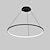 billige Sirkeldesign-60cm led pendel ring sirkel design nordisk enkel moderne moderne svart metall akryl malte overflater 110-120v 220-240v kun dimmes med fjernkontroll