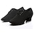 cheap Latin Shoes-Women&#039;s Latin Shoes Ballroom Shoes Practice Trainning Dance Shoes Party Indoor Performance Lace Up Professional Thick Heel Lace-up Black