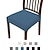 billige Spisestoltrekk-2 stk spisestuestol setetrekk stretch stol slipcover svart myk ensfarget slitesterk vaskbar møbelbeskytter til spisestuefest