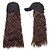 cheap Chignons-baseball cap with hair hat hair extension curly long wavy corn wave hairpiece with baseball hat attached adjustable cap synthetic yaki hair for girls and women (18&quot;-corn wave, wine red)