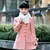 cheap Outerwear-Girls&#039; Jacket &amp; Coat Red Pink Patchwork Daily / Fall / Winter / Spring / Long