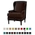 tanie Pokrowce na fotel uszak-Wingback pokrowiec na krzesło rozciągliwa sofa narzuta elastyczna narzuta na sofę z poszewką na poduszkę zwykły jednolity kolor miękki trwały