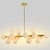 preiswerte Globus-Design-16 Glühbirnen 90 cm (35,4 &quot;) LED Gold Pendelleuchte Metall Glas Sputnik galvanisiert 3,9&quot; Lampenschirme molekular nordischen Kronleuchter für zu Hause Schlafzimmer Küche