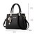cheap Handbag &amp; Totes-Women&#039;s Leather Bags Handbags Satchel PU Leather Zipper Daily Sillver Gray Black Dark Red Dark Blue