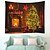 cheap Christmas Tapestry Hanging-Christmas Santa Claus Wall Tapestry Xmas Photography Background Art Decor Tablecloth Hanging Home Bedroom Living Room Dorm Decoration Chimney Fireplace Wooden Board Christmas Tree Gift