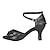 ieftine Pantofi Dans Latin-Pentru femei Încălțăminte latină Pantofi Salsa Antrenament Performanță Pantofi Spumante Călcâi Cataramă Strălucire Culoare solida Toc evazat Buclă Negru Argintiu Auriu