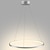 preiswerte Rundes Design-1-flammig 60cm 24“ LED Pendelleuchte Metall Acryl Kreisdesign Chrom modern zeitgenössisch 110-120v 220-240v
