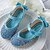 cheap Kids&#039; Flats-Girls&#039; Flats Flower Girl Shoes Leather Little Kids(4-7ys) Big Kids(7years +) Daily Walking Shoes Rhinestone Blue Pink Gold Spring Summer