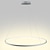 abordables Diseño de círculo-60 80 cm luz colgante led diseño circular diseño único metal acabados pintados contemporáneo moderno 110-120v 220-240v solo regulable con mando a distancia