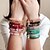 cheap Bracelets-4pcs Women&#039;s Charm Bracelet Bead Bracelet Wrap Bracelet Stacking Stackable Fashion Birthday Lucky Stylish Luxury Dangling Trendy Boho Acrylic Bracelet Jewelry Blue / Blushing Pink / khaki For Gift