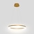 levne Kruhový design-1-světelný 80/60 cm LED závěsný světelný prsten hliníkový akrylový kruh lakovaný povrch moderní moderní zlato černá bílá 36w/50w