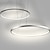 billige Cirkeldesign-1-lys 60 cm 24&quot; led pendel metal akryl cirkel design krom moderne moderne 110-120v 220-240v