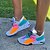 cheap Women&#039;s Athletic Shoes-Women&#039;s Trainers Athletic Shoes Outdoor Color Block Wedge Heel Closed Toe Sporty Hiking Golf PU Lace-up Rainbow