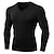 cheap Running Tops-YUERLIAN Men&#039;s Long Sleeve V Neck Compression Shirt Running Shirt Tee Tshirt Top Athletic Athleisure Winter Fleece Thermal Warm Quick Dry Moisture Wicking Fitness Gym Workout Running Training