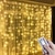 זול חוט נורות לד-300 נוריות אורות מחרוזת וילון עם שלט רחוק 3x3m אורות תפאורה לחג המולד לחג המולד לשנה החדשה