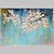 お買い得  花/植物画-ハング塗装油絵 手描きの 横式 花柄 / 植物の 抽象的な風景画 近代の インナーフレームなし(枠なし)