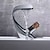 cheap Classical-Bathroom Sink Faucet, Brass Waterfall Mixer Basin Taps Chrome Finish Single Handle One Hole Bath Tap with Hot and Cold Hose