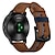 billiga Garmin klockband-Klockarmband för Garmin Forerunner 255 / Vivoactive 4 / Venu 2 PU-läder Ersättning Rem 22mm Metalllås Justerbar Armband