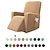 billige Ligge- og lænestole-hvilestol stretch sofabetræk slipcover elastisk sofa beskytter med lomme til tv fjernbetjening bøger almindelig ensfarvet blød holdbar