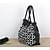 お買い得  ハンドバッグ＆トートバッグ-Women&#039;s Top Handle Bag Leather Cowhide Daily Petal Floral Split Joint Vintage Rainbow Black / White
