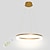 abordables Éclairages circulaires-1 lumière 80/60 cm led suspension anneau aluminium acrylique cercle finitions peintes moderne contemporain or noir blanc 36w/50w