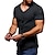 cheap Men&#039;s Casual T-shirts-mens v neck t shirt tee - solid color short shirts for men short sleeve slim fitness workout athletic business casual basic big tall shirts black gray army green