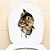 billige 3D-vægmalerier-dyr toilet vægklistermærker, aftagelig pvc boligdekoration vægskilt vægdekoration til soveværelse stue