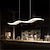olcso Függőfények-led függőlámpa 97cm 36w hullám alakú akril modern egyszerű divat függőlámpa távirányítóval dolgozószobába iroda ebédlő világítótest