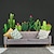 cheap Decorative Wall Stickers-Vinyl DIY Cactus Wall Stickers Removable Waterproof Wallpaper Decals Art Easy Peel &amp; Stick for Kids Room Living Room Bedroom 30X90CM