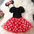 cheap Dresses-Kids Girls&#039; Dress Cartoon Solid Colored Short Sleeve Drawstring Cute Polyester Above Knee Red Fuchsia