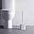 preiswerte Klobürste-Silikon-Toilettenbürste und Halter-Set, revolutionäre Flex-Toilettenbürste, tiefenreinigende Badezimmer-Toilettenbürste und schnell trocknendes Halter-Set, rutschfester langer Kunststoffgriff