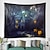 cheap Trippy Tapestries-Halloween Decorations Holiday Wall Tapestry Art Decor Blanket Curtain Picnic Tablecloth Hanging Home Bedroom Living Room Dorm Decoration Psychedelic Pumpkin Haunted Scary House