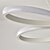 abordables Éclairages circulaires-1 lumière 58 cm dimmable / dimmable avec télécommande Suspension aluminium gel de silice blanc moderne contemporain 90-240V