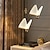 abordables Éclairages pour îlot-17 cm forme de papillon lustre or pendentif lumière led design unique acrylique moderne cadeau artistique pour les amis de la famille 110-120v 220-240v