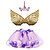 cheap Movie &amp; TV Theme Costumes-Unicorn Skirt Wings Girls&#039; Movie Cosplay Tutus Purple Yellow Red Skirts Wings Headwear Christmas Halloween Carnival Polyester / Cotton Polyester