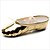 זול נעלי בלט-בגדי ריקוד נשים נעלי בלט שטוחות שטוח זהב כסף לואפר