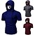 cheap Running Tops-Men&#039;s Short Sleeve Hoodie with Mask Running Shirt Top Street Athleisure Summer Cotton Thermal Warm Breathable Soft Running Jogging Training Sportswear Solid Colored Normal Black Burgundy Dark Gray