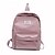 cheap Backpacks &amp; Bookbags-Unisex Nylon Synthetic School Bag Commuter Backpack Large Capacity Zipper Solid Color Daily Outdoor Yellow Blushing Pink Light Purple Gray Green