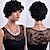 abordables Perruques de qualité supérieure-noir perruques pour femmes court ombre brun noir cheveux bouclés perruques pour les femmes noires synthétique perruques courtes pour les femmes noires afro-américain femmes perruques
