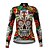 cheap Women&#039;s Cycling Clothing-21Grams Women&#039;s Long Sleeve Cycling Jersey Winter Polyester Red Sugar Skull Novelty Skull Bike Jersey Top Mountain Bike MTB Road Bike Cycling Quick Dry Back Pocket Sports Clothing Apparel