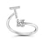 ieftine Bijuterii Trendy-1 buc Band Ring For Bărbați Pentru femei Cristal Alb Aliaj Clasic