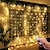 billige LED-kædelys-led gardin string lys flash fe guirlande 3x1 3x2 3x3m 300 leds usb fjernbetjening til nytår jul udendørs bryllup hjemme vindue dekoration