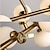 billige Globusdesign-16 pærer 90 cm (35,4 &quot;) ledet guld vedhæng lys metalglas sputnik galvaniseret 3.9&quot; lampeskærme molekylær nordisk lysekrone til hjemmet soveværelse køkken