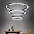 abordables Éclairages circulaires-suspension led 3 lumières 80cm/60cm/40cm anneau cercle design 113w aluminium peint finitions downlight moderne contrôle wifi intelligent dimmable avec télécommande