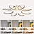 Χαμηλού Κόστους Φώτα Οροφής με Dimmer-led φωτιστικό οροφής 8 κεφαλές 6 κεφαλές μοντέρνο σχέδιο λουλουδιών μεταλλικό σιλικαζέλ γραμμικά βαμμένα φινιρίσματα 65cm 110-120v 220-240v