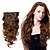 baratos Extensões de cabelo com gancho-Com Presilha Extensões de cabelo humano Onda de Corpo Cabelo Virgem Extensões de Cabelo Natural Mulheres Preto Natural