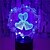 cheap 3D Night Lights-Oval Shape Decoration Light 3D Nightlight LED Night Light Night Light Touch Sensor Color-Changing Birthday Touch Halloween Christmas AAA Batteries Powered USB 1pc