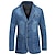 cheap Men&#039;s Jackets &amp; Coats-men&#039;s Denim Blazer Jacket Jeans suit jacket classic notched collar 3 button tailoring distressed denim blazer jacket (large, light blue_02)